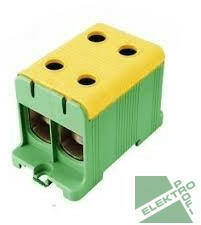 POLLMANN Elektrotech Pollmann 2090203 UK 50/2 PE Elosztóblokk 2, 5-50 mm2 zöld/sárga csatlakozási pont: 4 (2090203)