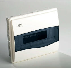 Ide Electric S. L IDE 30752 BM12PT/RR Kiselosztó ORO 1/12 fehér süllyesztett műanyag IP40 PE+N átlátszó ajtó (BM12PT/RR)