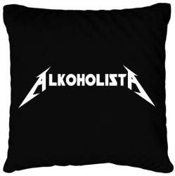 printfashion Metallica - Alkoholista paródia - Párnahuzat, Díszpárnahuzat - Fekete (2732169)