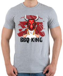 printfashion BBQ king - Férfi póló - Sport szürke (3113695)