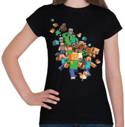 printfashion Minecraft #2 - Női póló - Fekete (1123199)