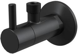 AlcaPlast Sarokszelep, AlcaPlast matt-fekete kerek ARV001-BLACK (ARV001-BLACK)