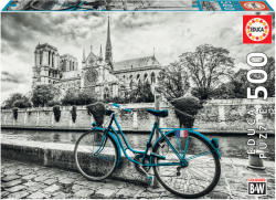 Educa Puzzle Educa din 500 de piese - Cu bicicleta in apropiere de Notre Dame (EDU18482) Puzzle
