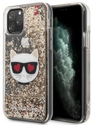 KARL LAGERFELD Husa iPhone 11 Pro Max Karl Lagerfeld Glitter Choupette Auriu (KLHCN65LCGLGO)
