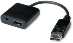 Valueline HDMI DisplayPort 1.2/1.2a Convertor Negru 15cm 12.99. 3145-10 (12.99.3145-10)
