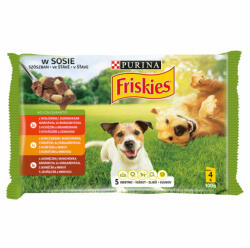 Friskies Dog 4x100g Adult szószos Alutasakos kutyaeledel - tenyesztoitap