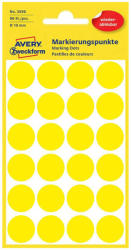 Avery Zweckform 18*18 mm-es Avery Zweckform öntapadó íves etikett címke, sárga színű (4 ív/doboz), visszaszedhető ragasztóval (3598) - dunasp
