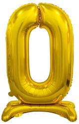 GoDan Balon din folie 0 cu suport auriu 74 cm