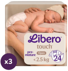 Libero Touch pelenka, Koraszülött 0, 1-2, 5 kg, 72 db