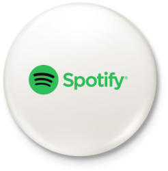 printfashion Spotify - Kitűző, hűtőmágnes - Fehér (3083978)