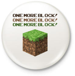 printfashion Minecraft Block - Kitűző, hűtőmágnes - Fehér (3079163)