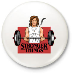 printfashion Stronger things - Kitűző, hűtőmágnes - Fehér (3082208)