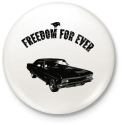 printfashion chevrolet impala 1967 - Kitűző, hűtőmágnes - Fehér (3079489)