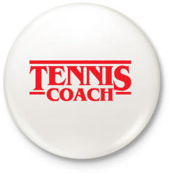 printfashion Tennis coach - Kitűző, hűtőmágnes - Fehér (3088774)