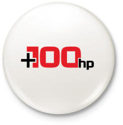 printfashion +100Hp - Kitűző, hűtőmágnes - Fehér (3083880)