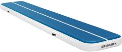 Gymrex Felfújható tornaszőnyeg - 600 x 100 x 20 cm - 300 kg - kék/fehér (GR-ATM7)