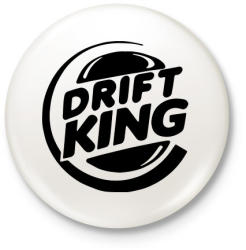 printfashion Drift King - Kitűző, hűtőmágnes - Fehér (3079375)