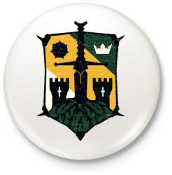 printfashion Knights logo - Kitűző, hűtőmágnes - Fehér (3087835)