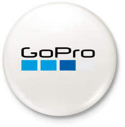 printfashion GoPro Logó - Kitűző, hűtőmágnes - Fehér (3081303)