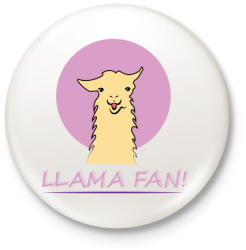 printfashion llama_purple - Kitűző, hűtőmágnes - Fehér (3078561)