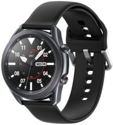 Samsung Galaxy Watch 3 (45 mm) okosóra szíj - fekete szilikon szíj