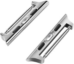 iKi Apple Watch 42mm / 41mm / 40mm szíj adapter fém v2 (2db) - ezüst