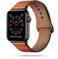 Tech-Protect Leatherfit Apple Watch 45mm / 44mm / 42mm bőr szíj - barna