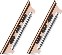 iKi Apple Watch 46mm / 45mm / 44mm / Ultra 49mm szíj adapter fém v2 (2db) - rozéarany