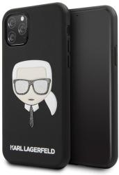 KARL LAGERFELD Husa iPhone 11 Pro Max Karl Lagerfeld Iconik Embossed & Glitter Negru (KLHCN65GLBK)