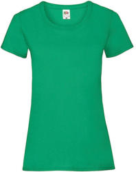 Fruit of the Loom Női póló Csapott ujjú Fruit of the Loom Valueweight T Lady-Fit - L (14), Kelly zöld