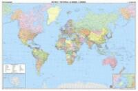 Freytag & Berndt Világ országai falitérkép Freytag 1: 20Mio 137 x 96 cm 2 oldalas, politikai és hegy-vízrajzi Föld térkép 2023