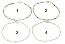  Bratara Cuart Capsuni Diametru 56 mm - Margele Rotunde Fatetate - 2x2 mm - Accesorii GF- Argint 925