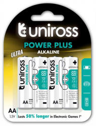 Uniross Baterii alcaline AA, R6, blister 4 bucati UNIROSS (UALKAAPP4)