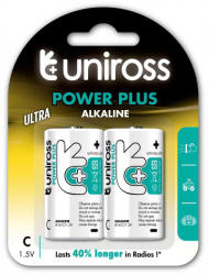 Uniross Baterii alcaline C, R14, blister 2 bucati UNIROSS (UALKCPP2) Baterii de unica folosinta