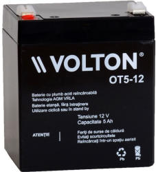 VOLTON Acumulator stationar plumb acid VOLTON 12V 5Ah AGM VRLA (OT5-12)