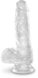 Pipedream King Cock Clear Cock with Balls 6"