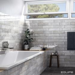 Equipe Cerámicas EQUIPE TRIBECA Grey Whisper szürkés törtfehéres fürdőszobai csempe