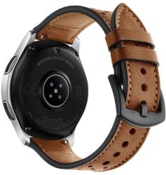 Tech-Protect Leather Samsung Galaxy Watch 1 46mm / 3 45mm bőr szíj (22mm széles) - barna
