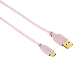 Hama Cablu de date Hama Flexi-Slim USB-C aurit 0.75m Roz (135787)
