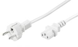 Goobay Cablu alimentare PC conector drept la IEC C13 2m Alb, Goobay 96039 (G96039)