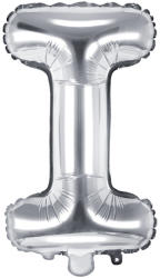 PartyDeco S. r. o Fólia léggömb, "I" betű, ezüst, 35 cm