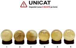 Sfera din Calcit Miere Natural - 39-41 mm - (XL)