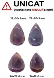 Cabochon Calcedonia Druzitica Mov Picatura - 26-29x19-22x5-6 mm