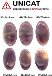  Cabochon Calcedonia Druzitica Mov Oval - 38-45x20-27x4-5 mm
