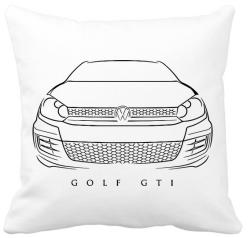 printfashion Volkswagen Golf GTI - Párnahuzat, Díszpárnahuzat - Fehér (1088772)