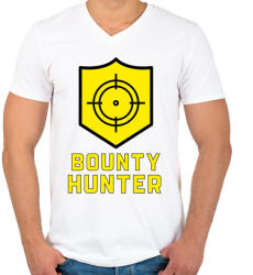 printfashion Bounty Hunter - Férfi V-nyakú póló - Fehér (3264544)