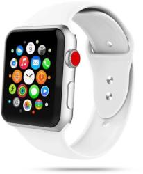 Apple Watch Series 1/2/3 (42mm-44mm) okosóra szíj - TECH-PROTECT SOFTBAND Fehér szilikon szíj