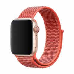Okosóra szíj - Apple Watch Series 4/5/6/7/8/9/Ultra/SE (42 / 44 / 45 / 49 mm) - DEVIA nektarin szövet, tépőzáras szíj - tokgalaxis