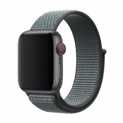 Okosóra szíj - Apple Watch Series 1/2/3/4/5 (38mm-40mm) - DEVIA szürke szövet, tépőzáras szíj - tokgalaxis