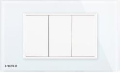 LIVOLO Priza blank - goala Livolo cu rama din sticla - standard italian